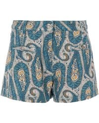 Etro - Shorts Con Stampa Paisley - Lyst