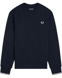 Fred Perry - Crew Neck Sweatshirt - Lyst