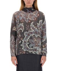 Etro - Multicolored Wool Turtleneck Sweater - Lyst