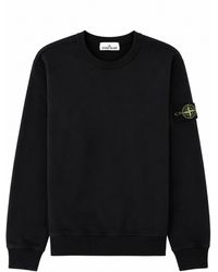 Stone Island - Felpa Con Patch Logo - Lyst