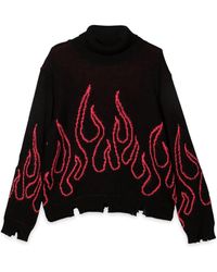 Vision Of Super - Jumper High Neck With Flames - Lyst