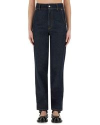 Moschino - "Laurel Crown Patch" Denim Pants - Lyst