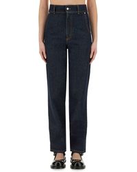 Moschino - "Laurel Crown Patch" Denim Pants - Lyst
