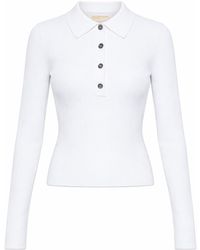 MICHAEL Michael Kors - Long-Sleeved Polo Shirt - Lyst