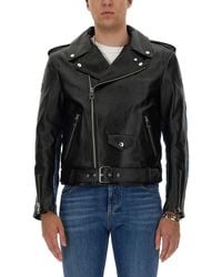 McQueen - Combo Biker Jacket - Lyst