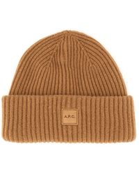 A.P.C. - A. P.C. Cappello Beanie Con Logo - Lyst