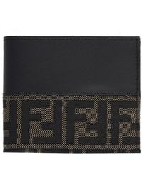 Fendi - Portafoglio Bifold Ff Con Fascia - Lyst