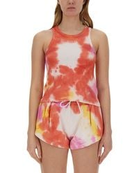 MSGM - Tie-Dye Round Neck Top - Lyst