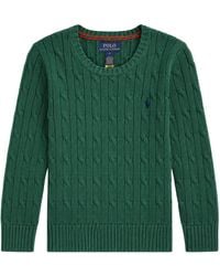 Polo Ralph Lauren - Maglione Da Bambino Con Trama Intrecciata - Lyst