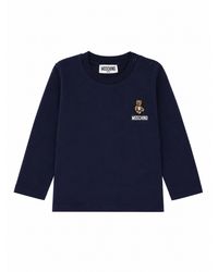 Moschino - T-Shirt A Manica Lunga Con Ricamo Teddy Bear - Lyst