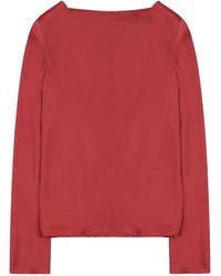 Alberta Ferretti - Solid Boat Neck T-Shirt - Lyst