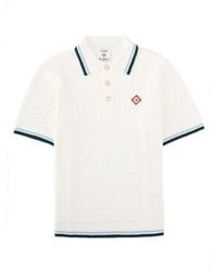 CASABLANCA - Polo Bouclé Con Logo - Lyst