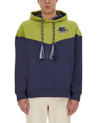 Etro - Cotton Hoodie With Logo - Lyst