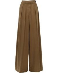 Dries Van Noten - Wide Leg Trousers With Pique Detail - Lyst