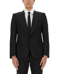Dolce & Gabbana - Tailored Jacket With Scarf And Button Closure - Lyst
