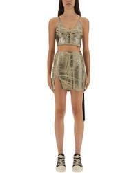 Rick Owens - Cropped Fitted Top With Subtle Sheen - Lyst