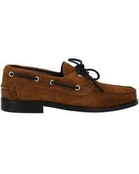 Aeyde - Suede Lace-Up Boat Shoe Loafer - Lyst