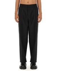 Versace - Wide Leg Virgin Wool Pants - Lyst