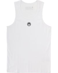 Marine Serre - Ribbed Tank Top With Moon Logo - Lyst
