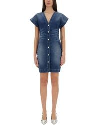 Moschino - Slim Fit Denim Dress - Lyst