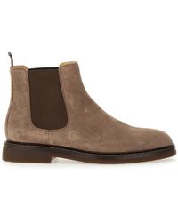 Brunello Cucinelli - Suede Chelsea Boot - Lyst