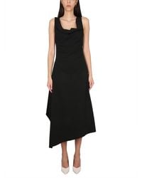 Bottega Veneta - Asymmetrical Midi Dress - Lyst
