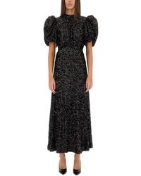ROTATE BIRGER CHRISTENSEN - Fitted Midi Dress With Sequins - Lyst