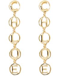 Chloé - The Script Earrings - Lyst