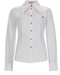 Vivienne Westwood - Violin Embroidered Logo Cotton Shirt - Lyst