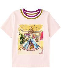 Zimmermann - T-Shirt Con Stampa - Lyst