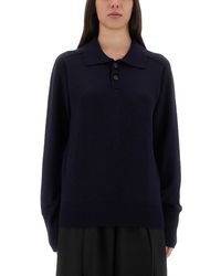Studio Nicholson - "Inverness" Shirt With Polo Collar - Lyst