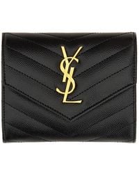 Saint Laurent - "Cassandre" Small Wallet - Lyst