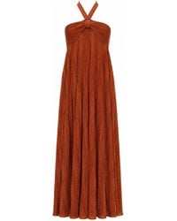 Zimmermann - Abito Metallizzato "Indra" Con Scollo All'Americana - Lyst