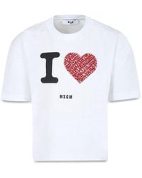 MSGM - Jersey T-Shirt Girl - Lyst