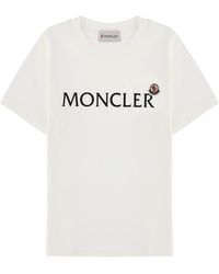 Moncler - T-Shirt Con Stampa Logo - Lyst