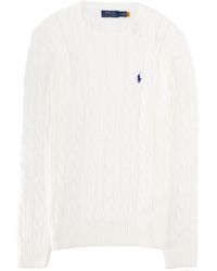 Polo Ralph Lauren - Maglia A Trecce Con Logo - Lyst