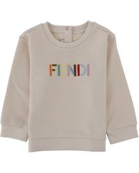 Fendi - Felpa Girocollo Per Neonati Con Logo - Lyst