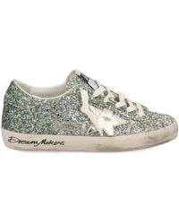 Golden Goose - Super-Star Glitter Sneakers - Lyst
