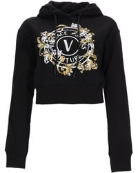 Versace Jeans Couture - Felpa Con Emblema Barocco - Lyst
