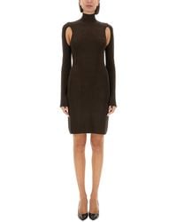 Helmut Lang - Ribbed Turtleneck Mini Dress - Lyst