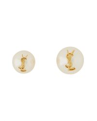 Saint Laurent - Asymmetrical Earrings "Cassandras" - Lyst