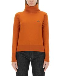 Vivienne Westwood - Fitted Turtleneck Sweater With Ribbed Detailing - Lyst
