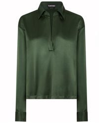 Tom Ford - Silk Satin Stretch Shirt - Lyst