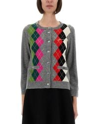 Ganni - Jacquard Cashmere Cardigan - Lyst
