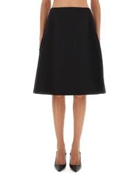 McQueen - Flared Midi Skirt - Lyst