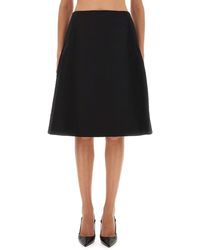 McQueen - Flared Midi Skirt - Lyst