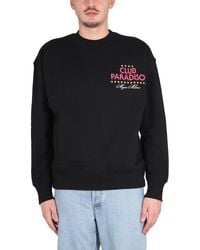 MSGM - Sweatshirt With Front And Back Logo Print - Lyst