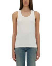 Saint Laurent - Tank Top "Cassandras" - Lyst