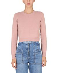 Stella McCartney - Knitted Crew Neck Sweater - Lyst