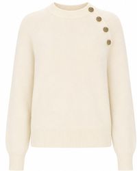 Balmain - Maglia Con Bottoni Gioiello - Lyst